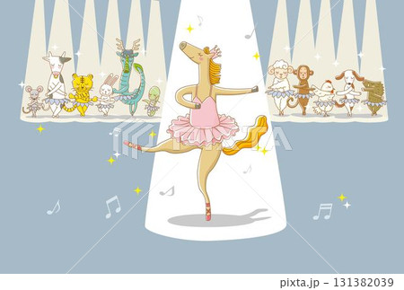 午年の年賀状 131382039