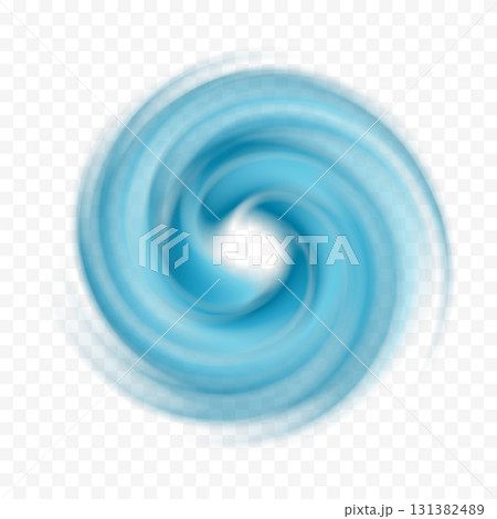 Water blue swirl on white background. Spiral air vortex. Water blue swirl on white background. Spiral air vortex. 131382489