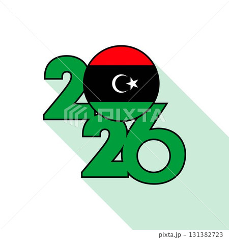 2026 Long Shadow Banner with Libya Flag Inside. 131382723