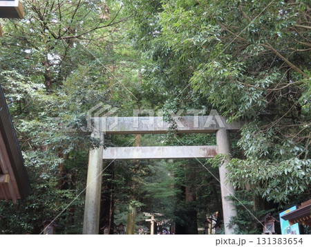 伊勢国一宮 猿田彦大本宮 椿大神社、伊勢国鈴鹿山系の中央麓に鎮座する二千年の歴史を持つ神社、鳥居 伊勢国一宮 猿田彦大本宮 椿大神社、伊勢国鈴鹿山系の中央麓に鎮座する二千年の歴史を持つ神社、鳥居 131383654