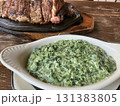 ステーキとほうれん草のクリーム煮 ステーキとほうれん草のクリーム煮 131383805