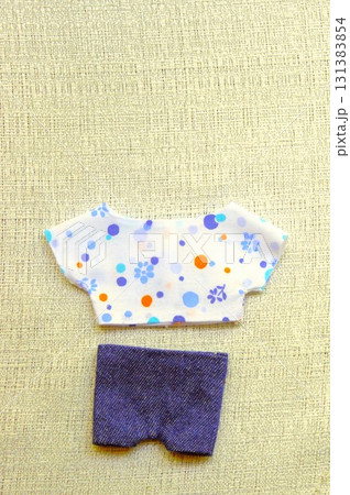 ぬい服　水玉シャツとデニムパンツ 131383854