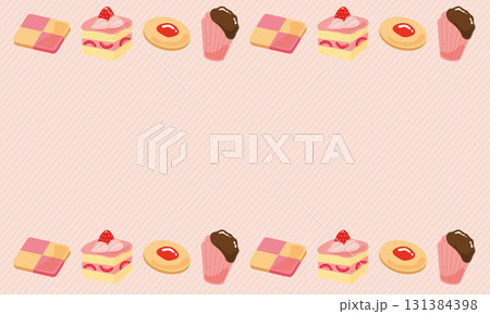 いちごの洋菓子フレーム いちごの洋菓子フレーム 131384398