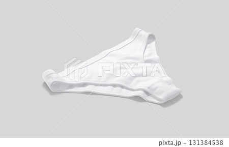 Blank white women bikini underwear mockup, side view Blank white women bikini underwear mockup, side view 131384538