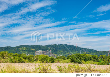 秋の淀川風景　大阪府枚方市 131384652