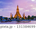 ワットアルン　タイ　夕景 131384699