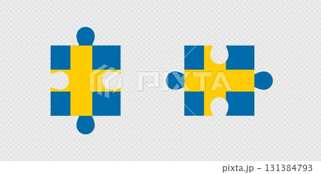 Puzzle Pieces with Sweden Flag. Puzzle Pieces with Sweden Flag. 131384793