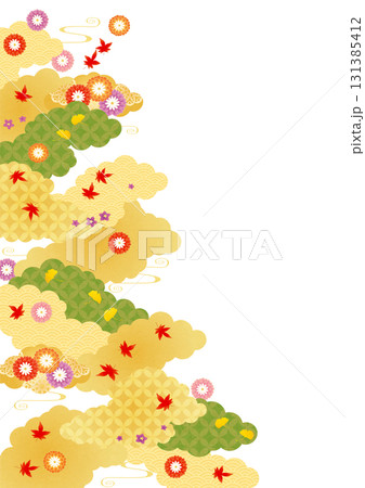 秋の背景2025（紅葉など）タテ6-1 131385412