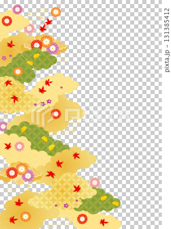 秋の背景2025（紅葉など）タテ6-1 131385412