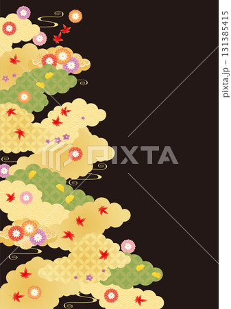秋の背景2025（紅葉など）タテ6-2ベク 131385415