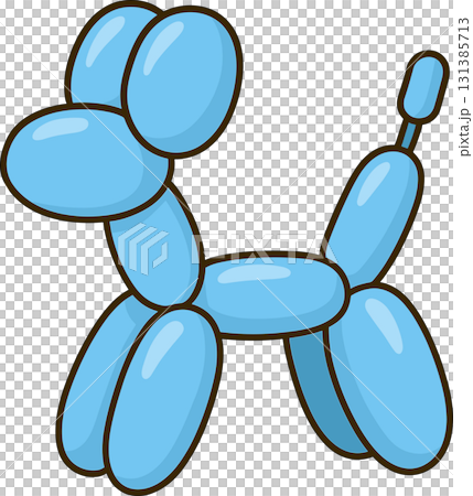 一隻貴賓犬的氣球藝術插圖 131385713