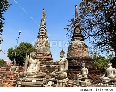 タイの世界遺産「アユタヤ」で見たワットヤイチャイモンコン遺跡 131386096