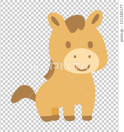 Cute horse illustration_four legs 01 Cute horse illustration_four legs 01 131386177