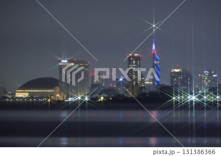 クロスフィルターの福岡夜景 クロスフィルターの福岡夜景 131386366
