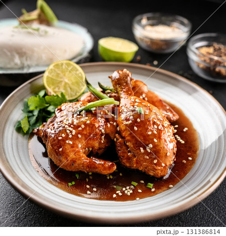 Chicken Glazed with Lemongrass and Pepper Chicken Glazed with Lemongrass and Pepper 131386814