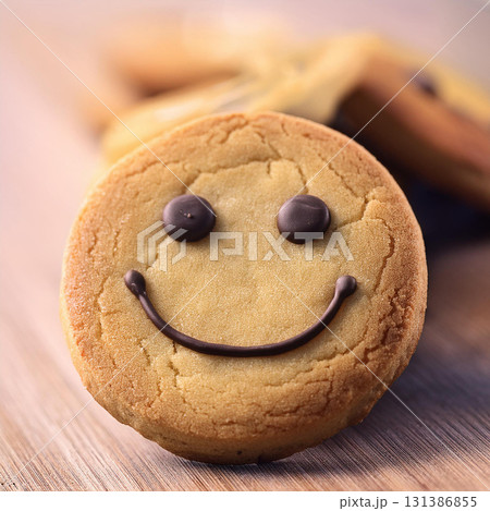 Emotionally Expressive Cookie Faces Close Up 131386855