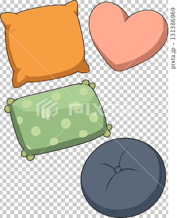 4つのクッションのイラスト 131386969