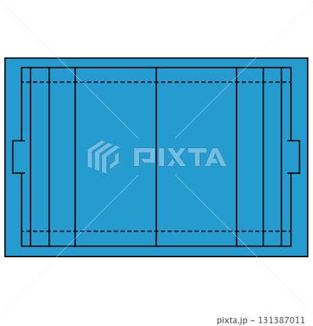 water polo pool field court symbol. water polo sport game. water polo pool sign. flat style. 131387011