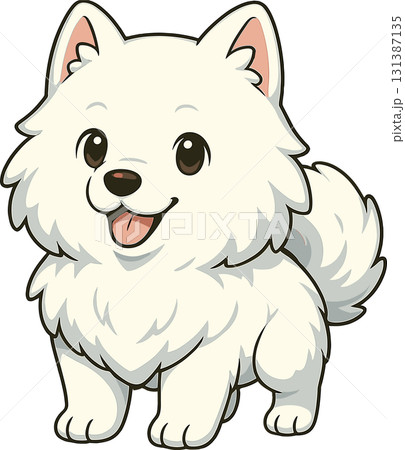 かわいいサモエドのイラスト 131387135