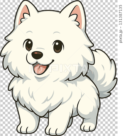 かわいいサモエドのイラスト 131387135