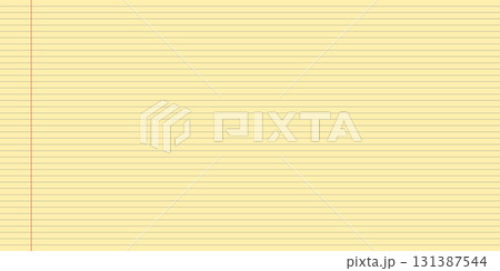 Legal yellow paper pad with ruled lines for paper or notebook with a clean background. Margin and writing sheet used in office memo stationery or classic templates. Professional and minimal style 131387544