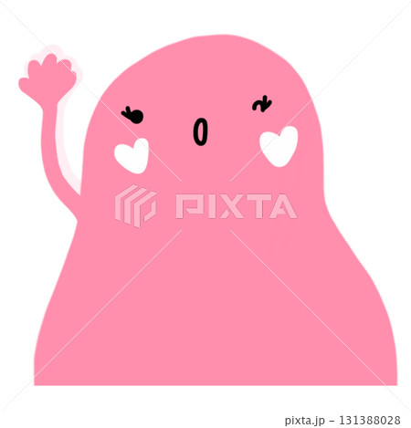 illustration of valentine pink bubble full of love 131388028