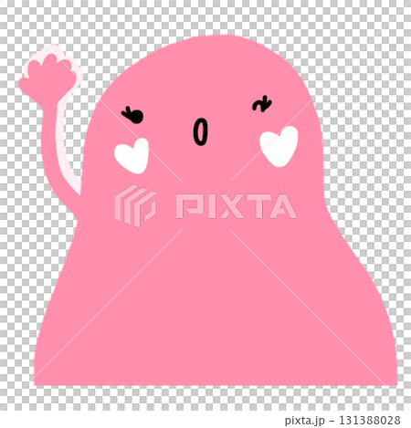 illustration of valentine pink bubble full of love 131388028