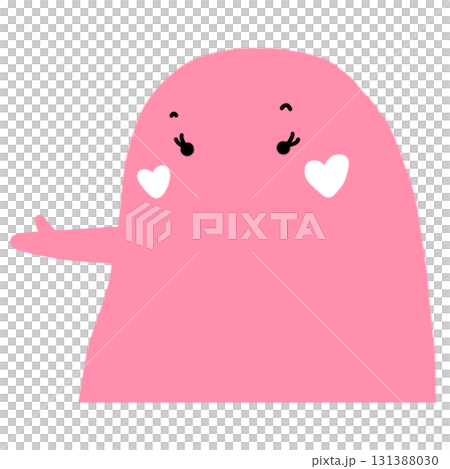 illustration of a pink bubble cartoon with heart illustration of a pink bubble cartoon with heart 131388030