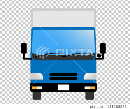 [Revised version] Front view of truck (van body type) 131388231