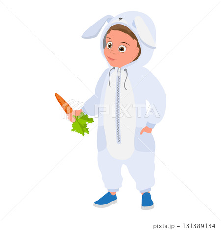 3D Isometric Flat Vector Illustration of cute Pajamas For Kids, Childrens Animal-themed Outfit for Dress-Up and Costume Play. Item 2 131389134