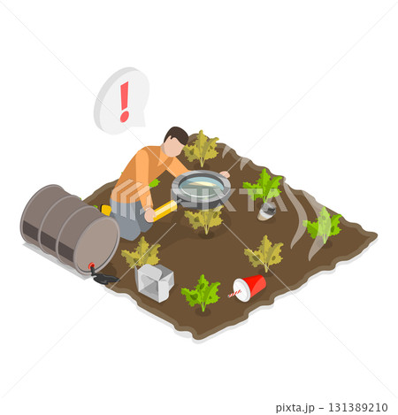 3D Isometric Flat Vector Illustration of Ecological Problem, Contaminated Atmosphere. Item 2 3D Isometric Flat Vector Illustration of Ecological Problem, Contaminated Atmosphere. Item 2 131389210