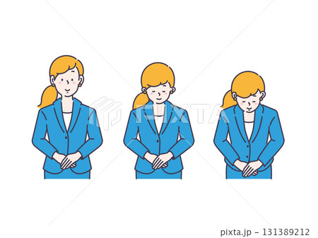 お辞儀をするビジネスパーソン 131389212