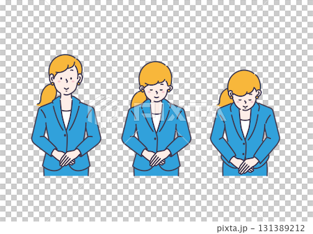 お辞儀をするビジネスパーソン 131389212