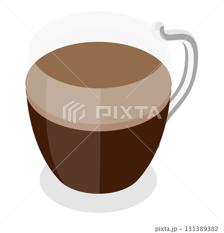 3D Isometric Flat Vector Set of Coffee Beverages, Cafe Menu. Item 5 131389382