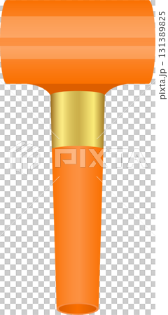 An orange structure consisting of a cylindrical base and a horizontally oriented cylinder top. An orange structure consisting of a cylindrical base and a horizontally oriented cylinder top. 131389825