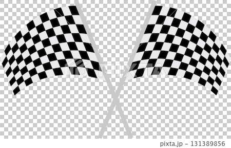 Two crossed checkered flags signify the end of a race, victory, or reaching a goal. Finish line Two crossed checkered flags signify the end of a race, victory, or reaching a goal. Finish line 131389856