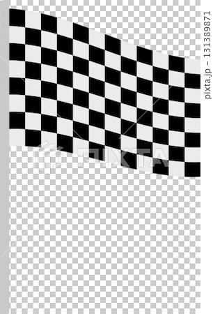 A checkered flag waving in the wind, indicating the end of a race or competition. A checkered flag waving in the wind, indicating the end of a race or competition. 131389871