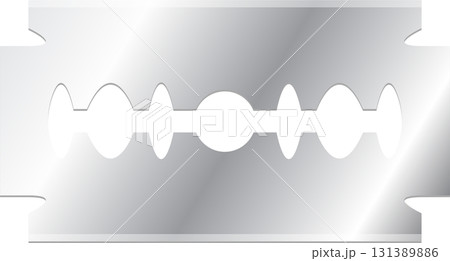Close up view of an isolated silver razor...のイラスト素材 [131389886] - PIXTA