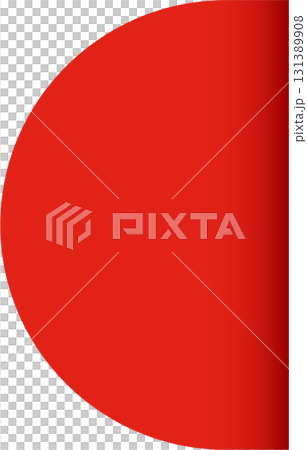 Abstract image with a red gradient crescent shape against a black background. Simple and bold. Abstract image with a red gradient crescent shape against a black background. Simple and bold. 131389908