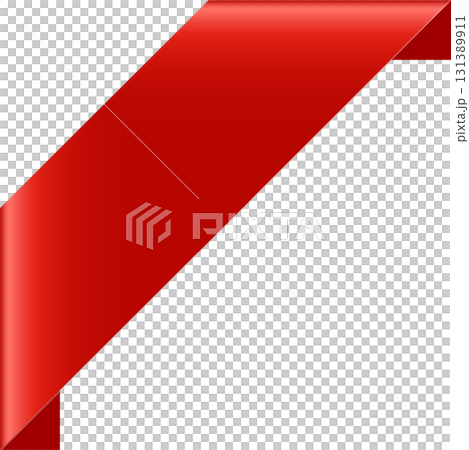 A vibrant red ribbon swoops across a stark black backdrop, accentuating the top-left corner elegantly. A vibrant red ribbon swoops across a stark black backdrop, accentuating the top-left corner elegantly. 131389911