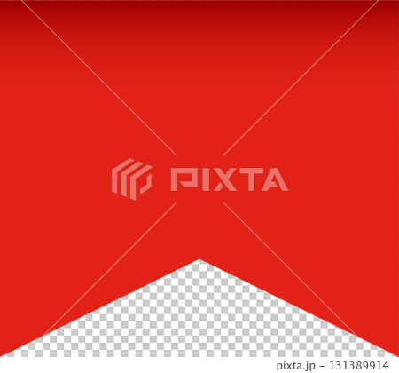 Abstract two-tone minimalist art features a vibrant red expanse atop a stark black triangle. Abstract two-tone minimalist art features a vibrant red expanse atop a stark black triangle. 131389914