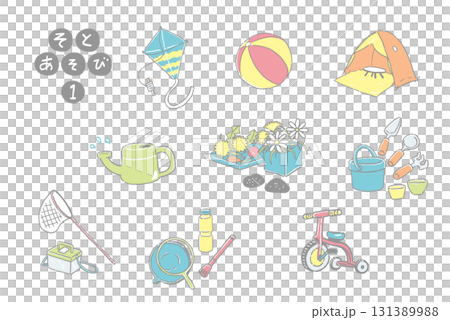 A simple illustration set inspired by outdoor play 131389988