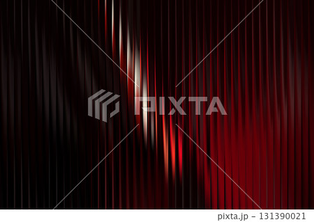 Deep Red Gradient Ribbed Glass Abstract Background 131390021