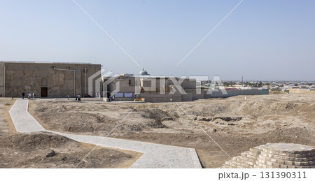 .Ruins of a mosque in the desolated back area of the Ark of Bukhara 131390311