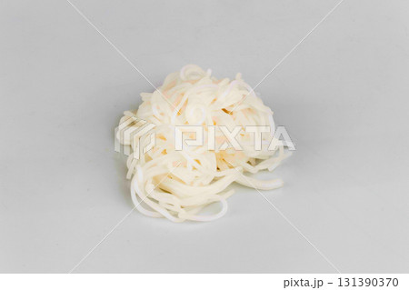 Pile of Thai Rice Noodles on White Background 131390370
