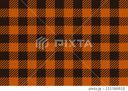 plaid background check fabric texture brown and orange colors gingham vector seamless pattern cloth illustration 131390818
