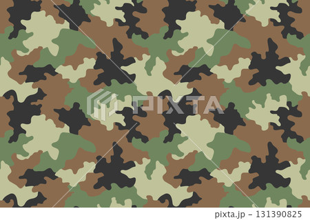 camouflage seamless pattern background vector skin texture military textile army camo clothing brown green colors 131390825