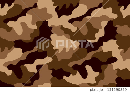 camouflage seamless pattern background vector texture military textile army camo clothing brown color 131390829