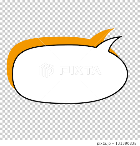 Simple speech bubble illustration, landscape 131390838