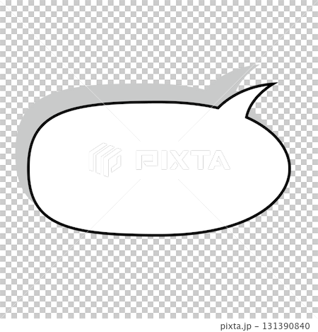 Simple speech bubble illustration, landscape 131390840